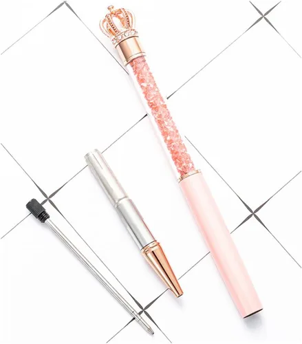 Vista 5 de Bolígrafos personalizados con nombre grabado con texto y nombre de lujo, corona de diamante sintético, bolígrafo de regalo personalizado para niñas