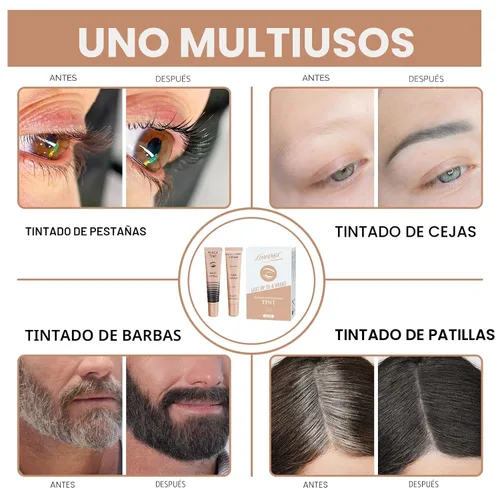 Vista 5 de Kit de color de pestañas Lomansa Instant Black 8ml, fácil de usar con resultados naturales para salón de belleza principiante
