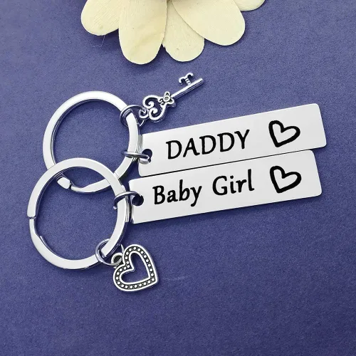 Vista 2 de Llavero para padre, hija, regalo para padre, hija, regalo para papá, hija, regalo de Navidad, cumpleaños, día del padre para papá