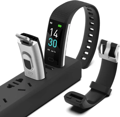Vista 7 de Monitor de actividad con contador de pasos y calorías, cronómetro, frecuencia cardíaca, resistencia al agua IP68, dispositivo de salud con monitor