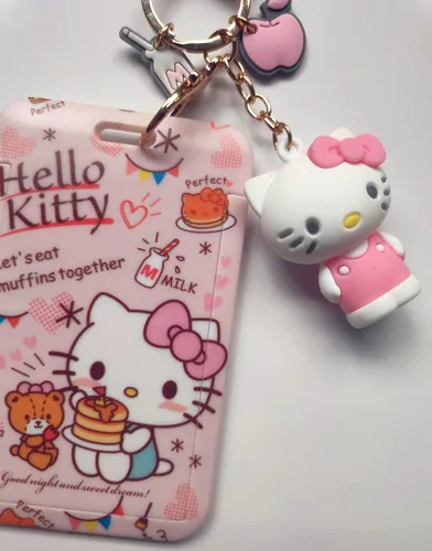 Vista 5 de Llavero Hello Kitty para niñas y mujeres Figuras Sanrio Accesorios para bolsa de regalo de cumpleaños (Hello Kitty 1), Hello Kitty 1