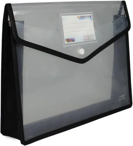 Vista 12 de Carpeta de archivos A4, bolsa transparente de creatividad tridimensional, resistente al agua, bolsa de información, bolsa de tela, bolsillo lateral