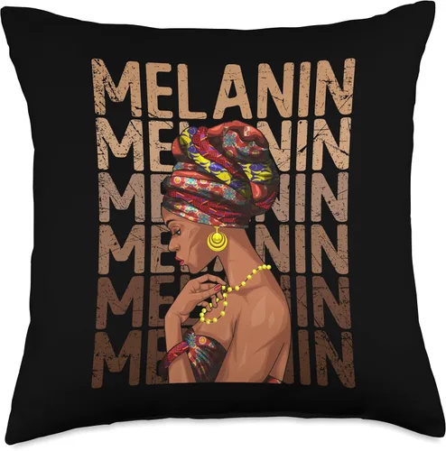 Vista 5 de Black History Month Afro Lover Girl Women Black Strong Women Afro Love Melanin - Almohada de niña africana, 16 x 16 pulgadas, multicolor