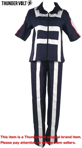 Vista 2 de Thundervolt Disfraz de uniforme de gimnasia para cosplay de anime (talla M)
