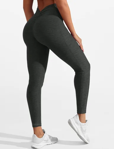 Vista 3 de YEOREO Daze - Leggings de entrenamiento con espalda en V para mujer, leggings de cintura alta, pantalones de yoga para gimnasio