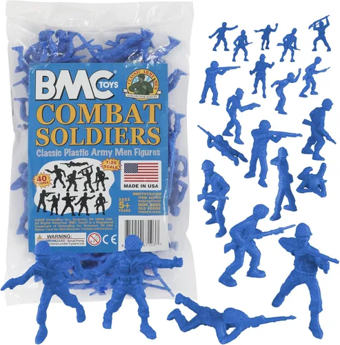 Vista 10 de BMC Classic OD Green Plastic Army Men - 40 figuras de soldado de la Segunda Guerra Mundial - Fabricado en Estados Unidos