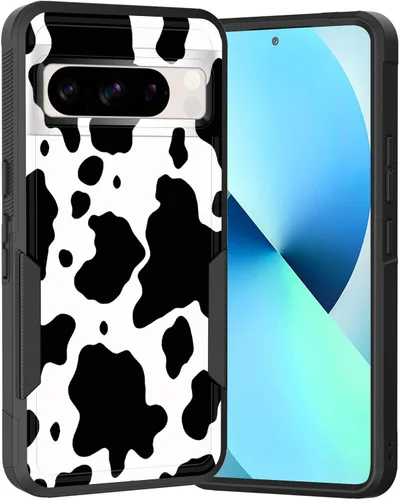 Vista 199 de Funda para Pixel 6A, Híbrida de Doble Capa de Servicio Pesado Resistente a Prueba de Golpes PC Duro + Funda Protectora de Silicona Suave para Google