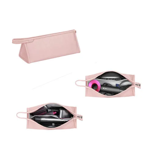 Vista 10 de Estuche de viaje de piel sintética portátil para Dyson Airwrap Styler/Dyson Supersonic Secador de pelo, impermeable, antiarañazos, a prueba de Negro