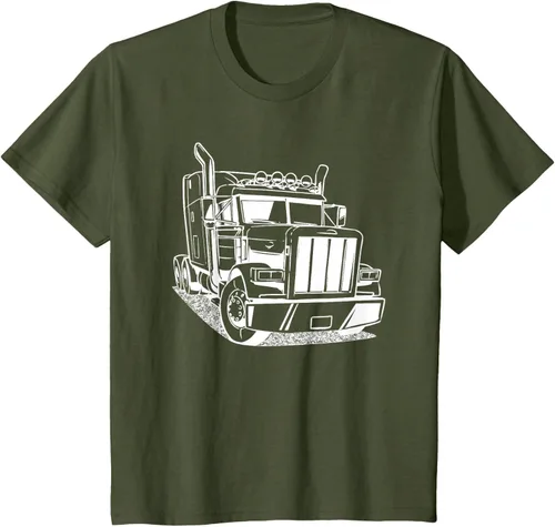 Vista 10 de Diesel Big Rig 18 Wheeler - Camiseta de camionero para camionero, Negro, S