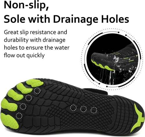 Vista 5 de Zapatos de agua para hombre y mujer, secado rápido, para natación, playa, piscina, calcetines de yoga para senderismo, caminar, buceo, surf