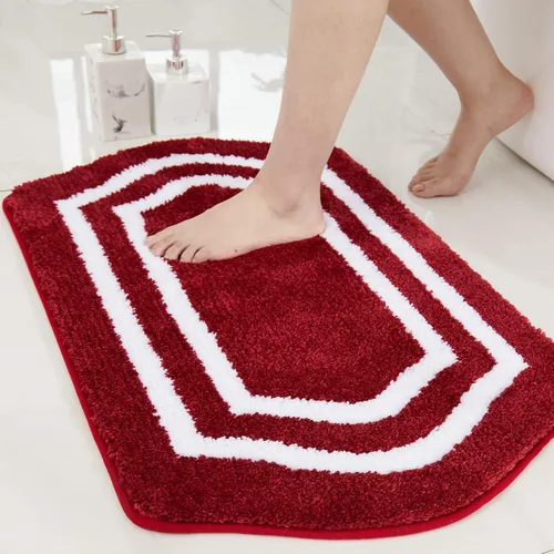 Vista 54 de COSY HOMEER Alfombras de Baño Extra Gruesas para Baño - Juegos de Alfombras Antideslizantes de Lino de Baño Suave Felpa 100% Poliéster Fuerte Sala