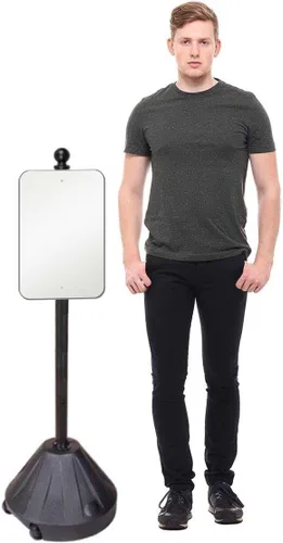 Vista 8 de Tip-and-Roll Portable Sign Pole II, 1-Pack (48" tall, Black Base, Includes Custom Printed Signage)