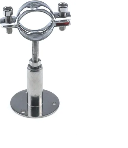 Vista 3 de Quluxe 2 soportes de tubo de montaje en pared de acero inoxidable para montaje en techo, soporte de tubo ajustable para tubo de 1-1/2 pulgadas