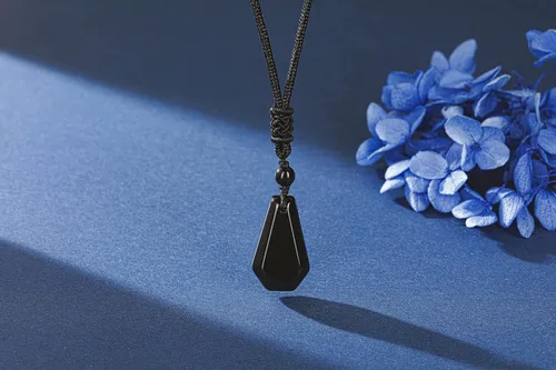 Vista 3 de Jovivi 2 collares de obsidiana negra de amatista para hombres y mujeres, piedras preciosas naturales curativas collares con colgante de cuerda
