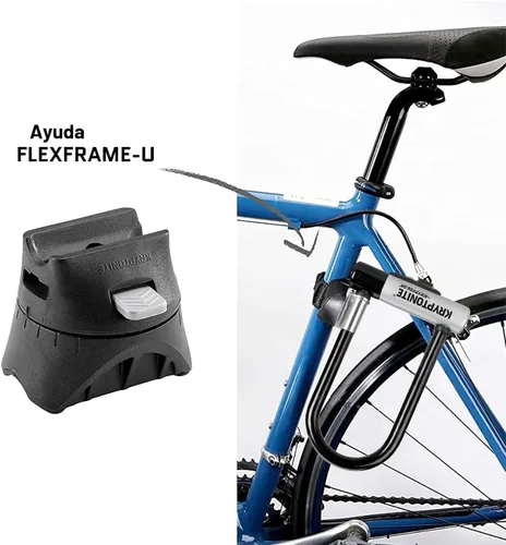 Vista 4 de Kryptonite Kryptolok - Candado en U estándar para bicicleta con cable, candado antirrobo resistente para bicicleta, grillete de 12.7 mm y cable