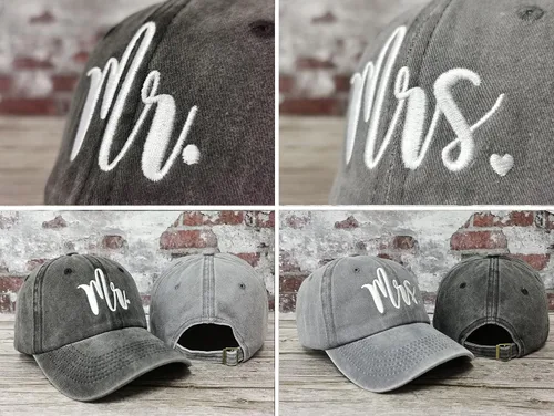 Vista 24 de Hepandy Mr Mrs Mom Dad Captain First Mate Mama and Mini Sombreros de béisbol
