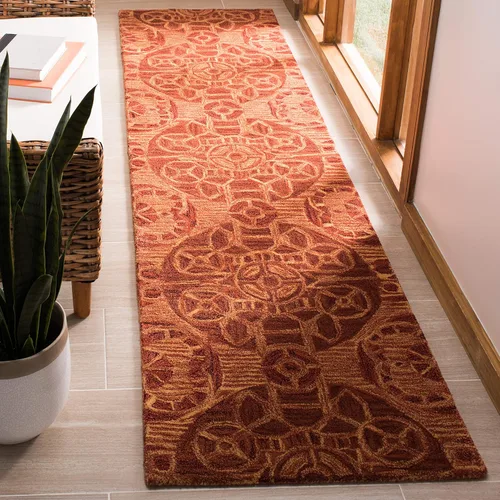 Vista 40 de SAFAVIEH Wyndham Collection - Alfombra decorativa de 2 x 3 pies, beige y azul, hecha a mano, lana moderna, ideal para zonas de alto tráfico