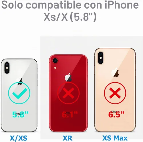 Vista 2 de Funda de batería para iPhone X/XS, 10000 mAh de alta capacidad, recargable, portátil, extendida, carga inalámbrica, compatible con iPhone X/XS/10
