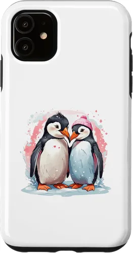 Vista 5 de iPhone 15 Pingüino Pareja Boda Pájaro Boda Matrimonio Día de San Valentín Love Case