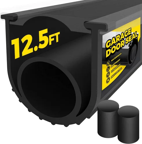 Vista 18 de Holikme Sello para puerta de garaje, kit de retención de riel de aluminio preperforado, fácil de instalar, combinación de anillo en U + O duradero
