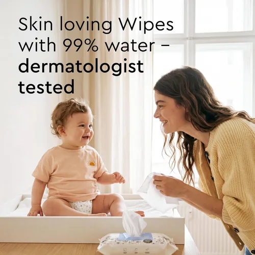 Vista 3 de LILLYDOO Toallitas para bebé con un 99% de agua – Sin perfume, hipoalergénicas, a base de plantas, resistentes y libres de plástico, compostables, 4