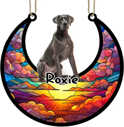 Vista 40 de LOVELYPOD Adorno de Navidad personalizado para perro pastor australiano, atrapasoles conmemorativo, adorno de Navidad de pastor australiano