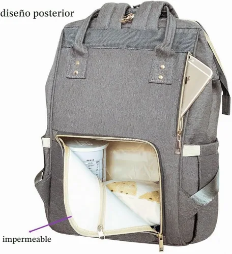 Vista 3 de Land bolsa de pañales multifunción impermeable mochila de viaje bolsas de pañales con compartimento aislado bolsillos toallitas bolsillo
