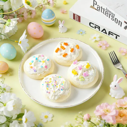 Vista 3 de Gránulos de zanahoria para decoración de pasteles, 4.2 onzas, comestibles de primavera de Pascua para decoración de cupcakes, galletas, chocolate
