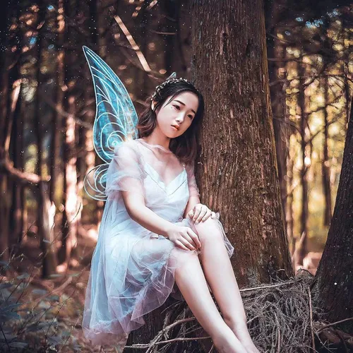 Vista 5 de Lulupia Alas de hadas blancas para adultos disfraz de hada de mariposa juego de alas de ángel con orejas de elfo para mujeres niñas y niños Blanco