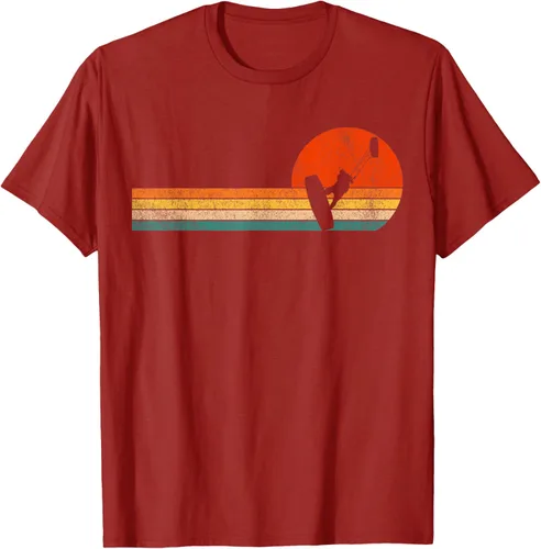 Vista 17 de Camiseta retro de kitesurf de kitesurf de kiteboarder vintage, Negro, S