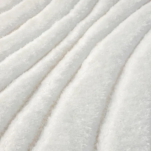 Vista 6 de LUXE WEAVERS - Alfombra moderna geométrica de pelo largo, color crema, 5 x 7