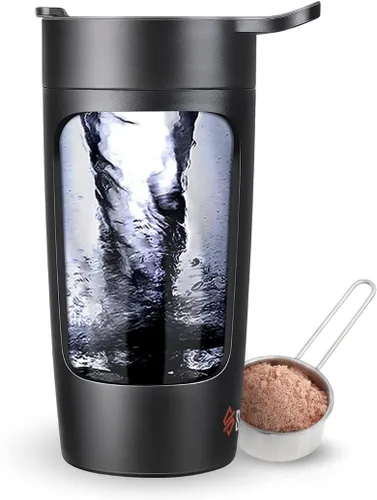 Vista 9 de SQUATZ Botella agitadora eléctrica de 22 onzas – Botella mezcladora automática recargable de proteínas, a prueba de fugas y fácil de limpiar, bebida