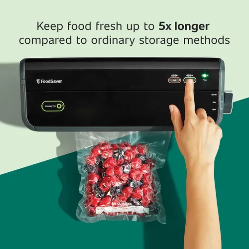 Vista 2 de FoodSaver Bolsas de sellado al vacío precortadas de 1 pinta con construcción multicapa sin BPA para conservación de alimentos
