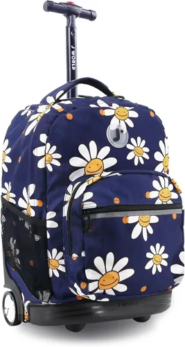 Vista 34 de J World Sunrise Kids - Mochila con ruedas para niñas y niños. Mochila con ruedas para la escuela, Aurora, 18 pulg