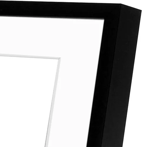 Vista 3 de Frametory, Portarretratos de aluminio negro de 5 x 7 pulgadas, juego de 2, ideal para mostrar fotos de 4 x 6 con paspartú o de 5 x 7 pulgadas sin