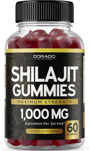 Vista 2 de DORADO NUTRITION Gomitas Shilajit para hombres y mujeres (60 gomitas) y suplemento de calostro de 1000 mg por porción