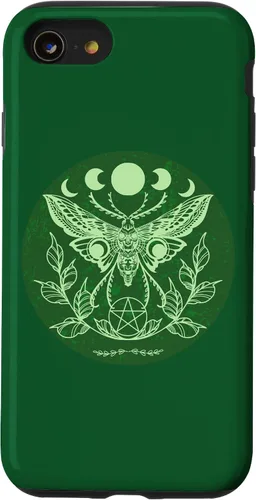 Vista 13 de Funda para iPhone 15 Celtic Wicca Ostara Oculta Moon Moth