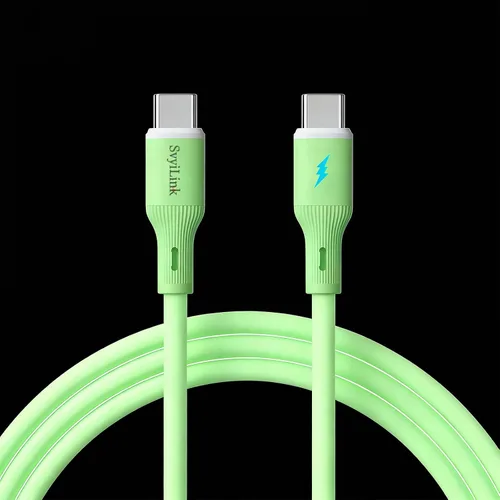 Vista 28 de Cable USB PD cargador rápido iluminado (USB 4 en 1 azul), soporta transferencia de datos, se puede utilizar como luz nocturna, longitud del cable