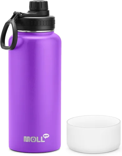 Vista 41 de Botella de agua de 12 oz para niños de acero inoxidable con aislamiento al vacío de boca ancha Botella de agua deportiva - Pequeña botella de agua