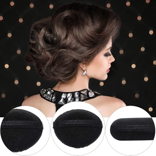 Vista 5 de 16 piezas de esponja para el cabello, herramientas de relleno de volumen, herramientas de trenzado simples, peines de base, accesorios de peinado