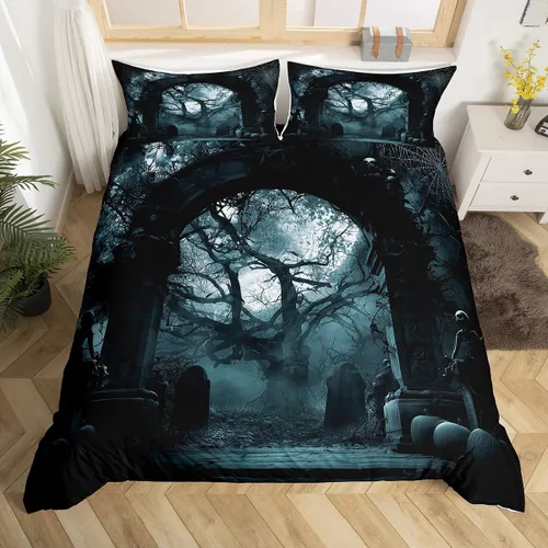 Vista 11 de Erosebridal Funda de edredón de leopardo, guepardo, funda de edredón de animales de sabana africana, juego de ropa de cama con estampado de leopardo