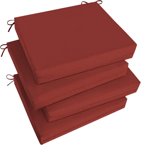 Vista 12 de Basic Beyond Juego de 4 cojines para sillas de exterior, cojines de exterior para muebles de patio, cojines resistentes al agua para sillas de patio