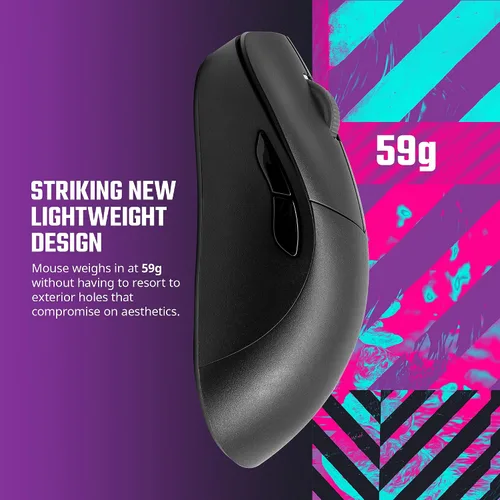 Vista 2 de Cooler Master MM731 - Ratón inalámbrico para juegos negro, ajustable de 19,000 DPI, palma, agarre de garra, 2.4 GHzBluetooth, sensor óptico PixArt