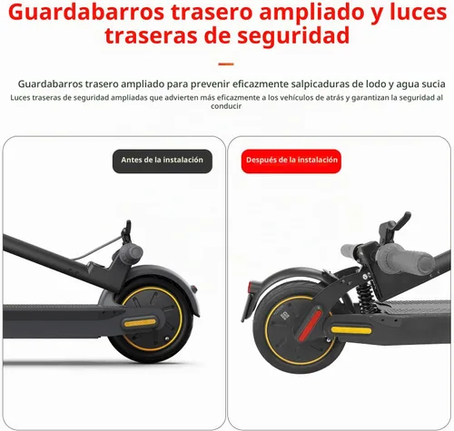 Vista 5 de ulip Kit de actualización de suspensión trasera Amortiguador para Segway Ninebot Max G30 G30LP G30E Scooters eléctricos con guardabarros trasero
