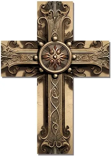 Vista 19 de Imahoocool Decoración de pared de cruz de fe cristiana, Crucifijo de Jesús Dios, Cruz de madera, letrero de pared cristianismo fe colgante de madera