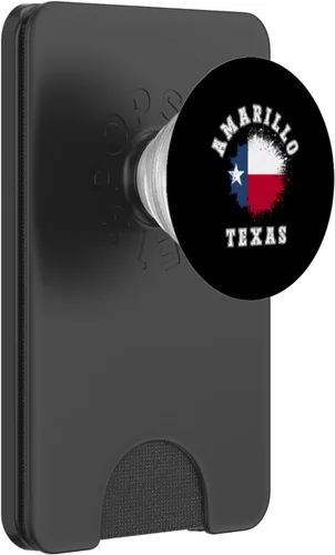 Vista 8 de Amarillo Texas TX Splatter Flag Trip Vacation Souvenir PopSockets Adhesive PopGrip