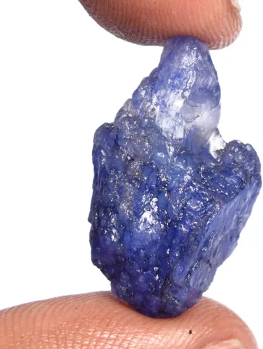 Vista 2 de Piedra natal de septiembre Zafiro en bruto natural 21.00 Ct. piedra natal de septiembre Gema de zafiro azul para joyería DP-596, Gema, azul