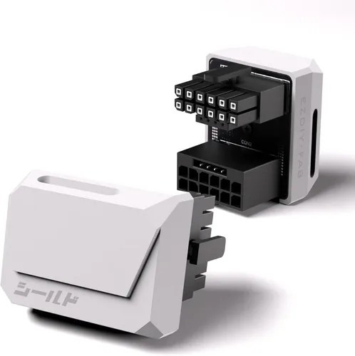 Vista 11 de EZDIY-FAB Adaptador PCIe 5.1 – 600 W 12+4 pines, conector de alimentación de GPU de 16 pines 12VHPWR, adaptador de GPU de 12 V-2x6, ángulo recto