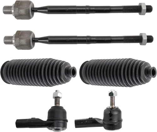 Vista 344 de TRQ Kit de dirección delantera con barra de acoplamiento de fuelle de piñón y cremallera compatible con Toyota Echo 2000-2005