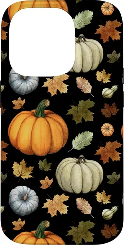 Vista 17 de iPhone 16 Falling Leaves Autumn and Pumpkin Happy Fall Case